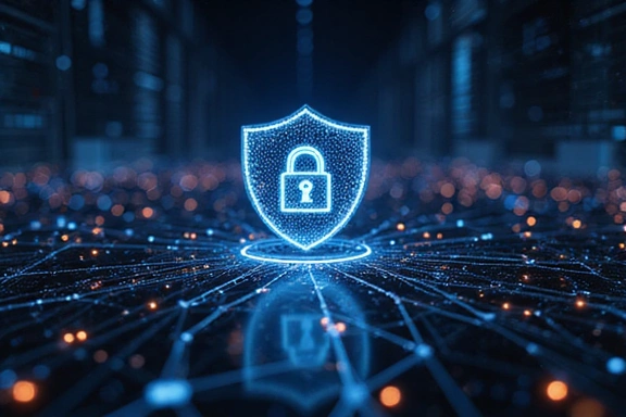 Image abstraite représentant la cybersécurité et la protection des données