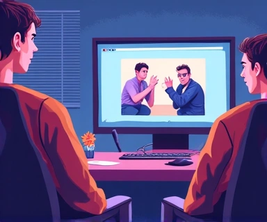 Illustration d'une communauté de streamers interagissant en ligne