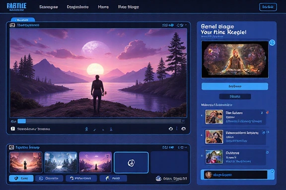 Exemple de mise en page de stream interactive