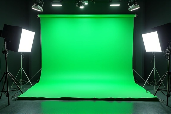 Écran vert et éclairage de studio pour streamer